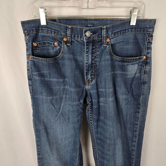 Levi's 559 Jeans Men's 34 x 31 (tag 32 x 34) Blue Dark Wash Relaxed Straight - Picture 2 of 16